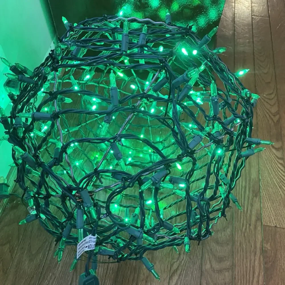 GE 100 Lights Spherical Holiday Classics Green Lights Christmas 14